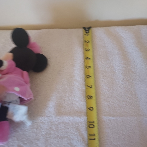 Disney Store Minnie Mouse Plush Pink Polka Dots 9" Stuffed Animal Nwot Adorable - Picture 5 of 7